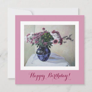 Classy Grattis på födelsedagen söt rosa  Blommor b