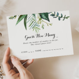 Classy Greenery Tropical Gissa hur många spelkort Visitkort