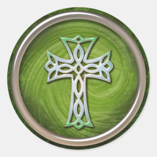 Classy Grönt Celtic Kor Runt Klistermärke