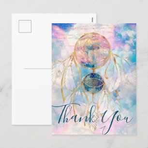 Classy Guld dreamcatcher Rainbow Clouds Himlar des Helg Vykort