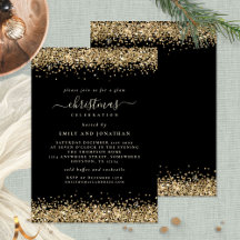 Classy Guld Glitter Black jul Party