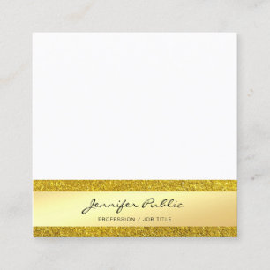 Classy Guld Glitter Modern Elegant Professionell Fyrkantigt Visitkort