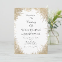 Classy Guld Grass Elegant White Bröllop