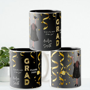 Classy Guld Proud Girl Speciell Studenten Anpass Två-Tonad Mugg