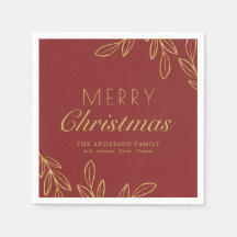 Classy Guld Red Calligraphy Festive