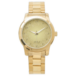 Classy Guld Stars Monogram initialer Armbandsur