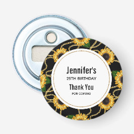 Classy Gult Solblommor Snyggt Mönster födelsedag Flasköppnare