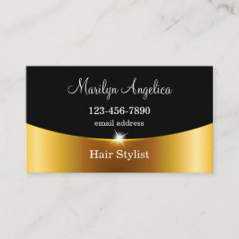 Classy Hair Stylist Simple Glitzy Affärskort Visitkort