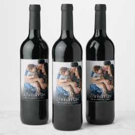 Classy Hand skrev Vin Gift jul Vinflaska Etikett