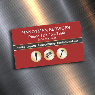 Classy Handyman Business Magnets Magnetiska Visitkort