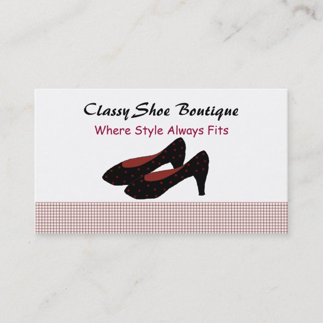 Classy Heels Boutique Visitkort (Framsida)