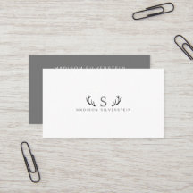 Classy Hjort Antlers Grått Monogram Professionell