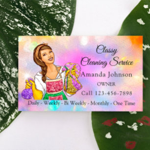 Classy House Städning Service Maid Holography Visitkort