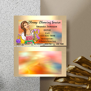 Classy House Städning Services Maid Holography Visitkort