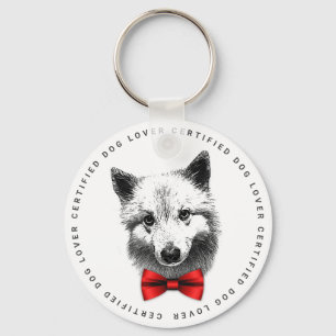 Classy Hund älskare Shiba Inu eller Samoyed med Bo Nyckelring