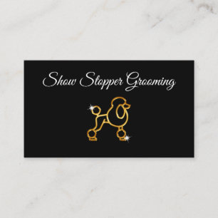 Classy Hund Grooming Guld Pudel Design Visitkort