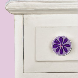 Classy Indigo Flower Doodle Knopp
