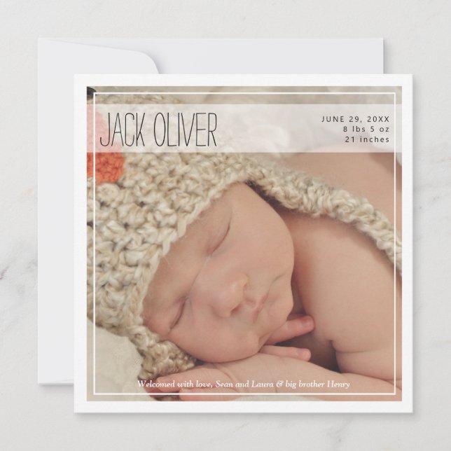 Classy Intro | Meddelande från Baby (Framsida)