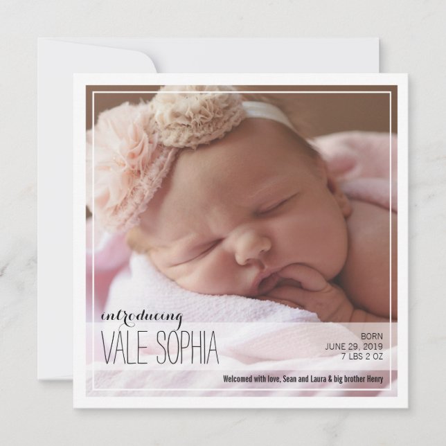 Classy Intro | Meddelande från Rosa Baby (Framsida)