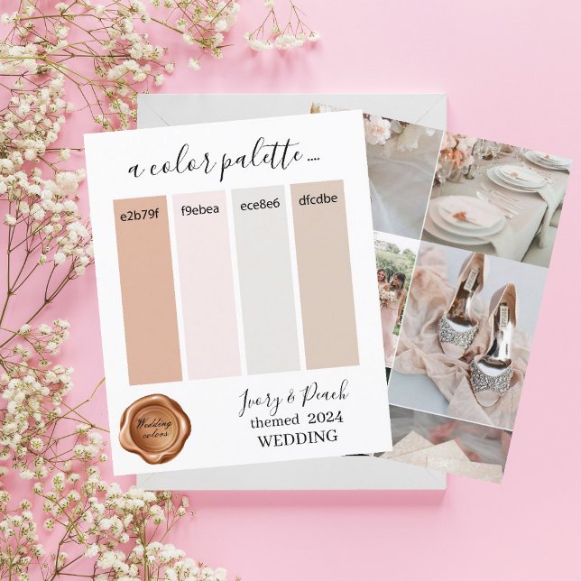 Classy Ivory Peach Bröllop färg PaletPaper Lakan (Skapare uppladdad)
