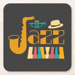 Classy Jazz Soul Underlägg Papper Kvadrat