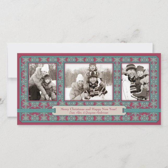 Classy jul Bohemian Photo Card Trio Julkort (Framsida)