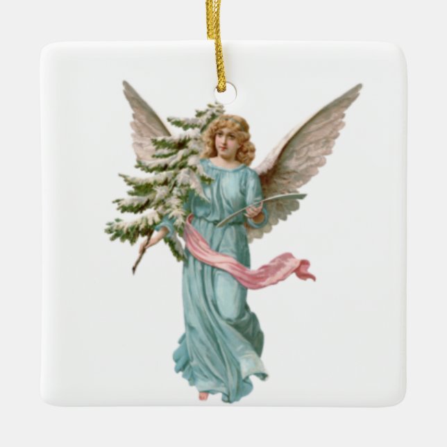 Classy jul Ceramic Ornament White Angel (Framsida)