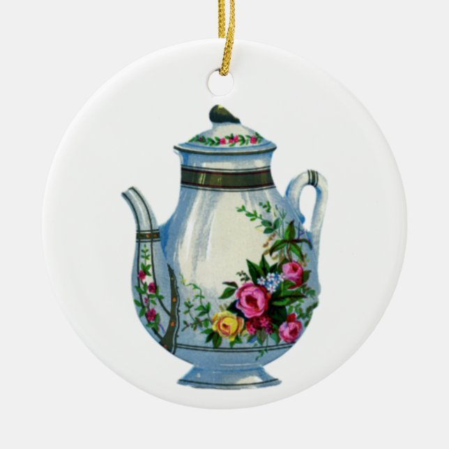 Classy jul Ornamic Ceramic Round Tea Kopp Julgransprydnad Keramik (Framsidan)