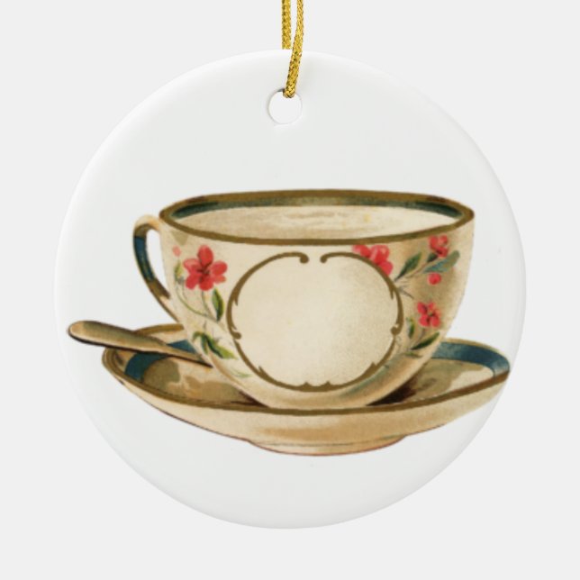 Classy jul Ornamic Ceramic Round Tekopp Julgransprydnad Keramik (Framsidan)