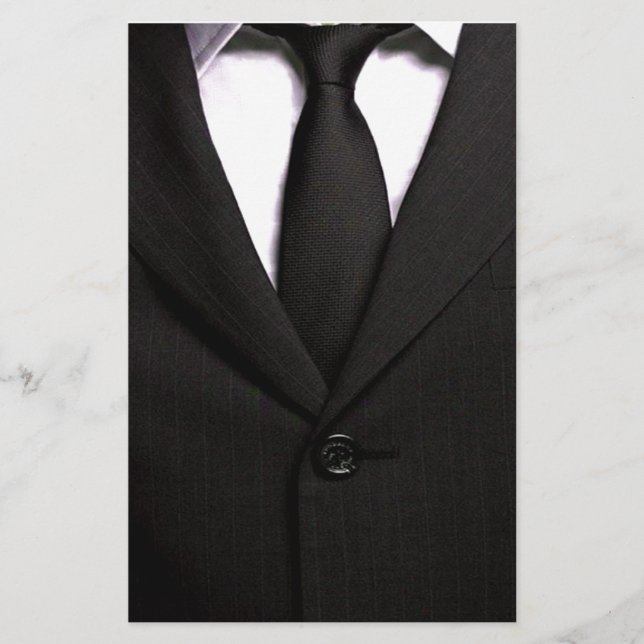 Classy Kostym och Black Tie Brevpapper (Framsida)