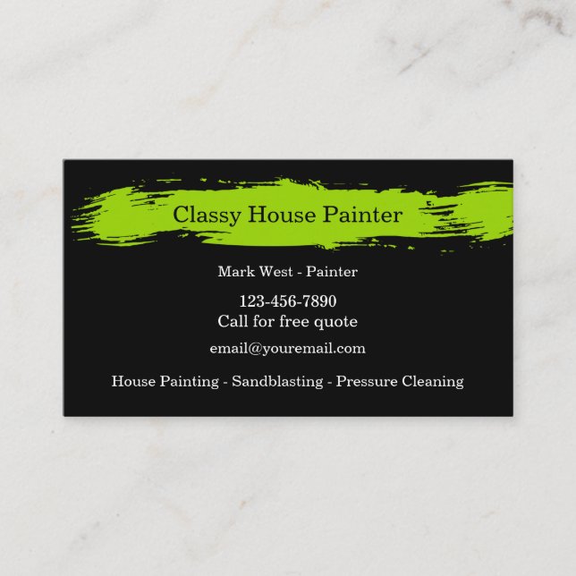 Classy Kreativ House Painter Visitkort (Framsida)