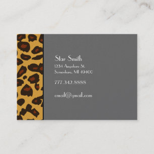 Classy Leopard Skin på valfritt Färg-kort Visitkort