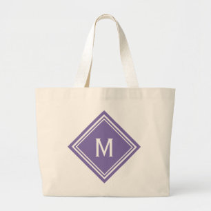 Classy Lila Diamond Monogram Jumbo Tygkasse