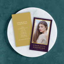Classy Lila Faux Guld Headshot Photo