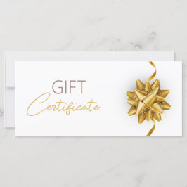 Classy Luminous Guld Round Bow Elegant White Gift