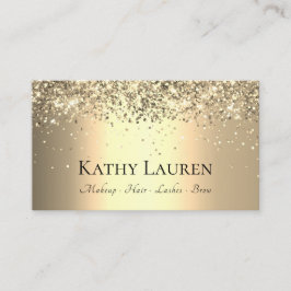 Classy Luxurious Light Guld Glitter Anpassade Visitkort