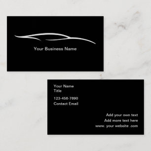 Classy Luxury Automotive Black Core Visitkort