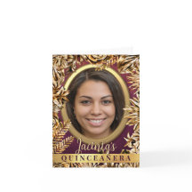 Classy Luxury Guld Blommigt Anpassningsbar Photo Q