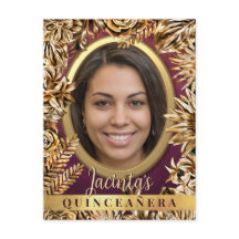 Classy Luxury Guld Blommigt Anpassningsbar Photo Q