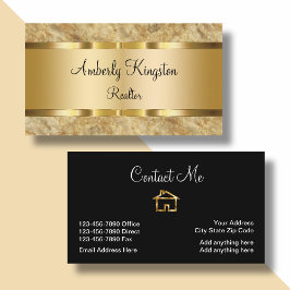 Classy Luxury Home Sales Rep Visitkort