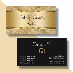 Classy Luxury Home Sales Rep Visitkort