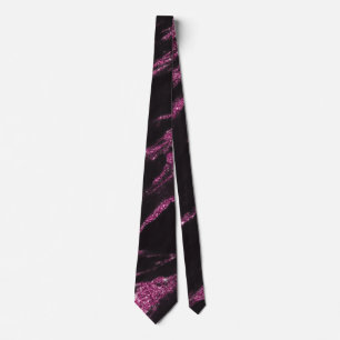 Classy Magenta Rosa Black Marble Mönster Slips