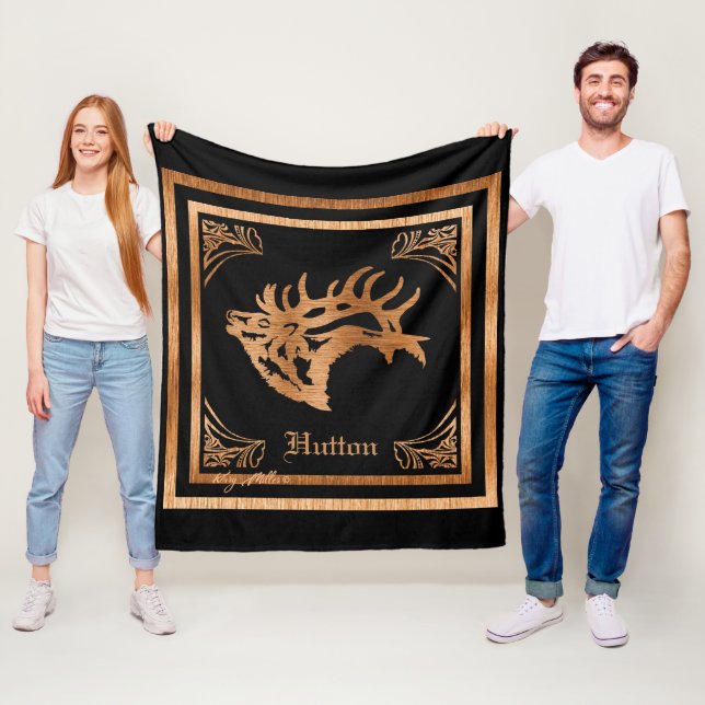 Classy Majestic Bull Elk Fleecefilt (På plats)