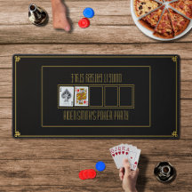Classy Manar Texas Hold'em Black Guld Poker Bord