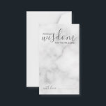 Classy Marble Bröllop Advice och Önskemål Card Rådkort<br><div class="desc">Lägg till en personlig beröring till bröllop med ett modernt manus-råd till bröllop och önskemål-kort. Det här rådgivningskortet har titeln "ord of wisdom" med detaljer i grått-skriptet och sans serif font stil på vit marble-bakgrund. Perfekt för bröllop,  babydusch,  födelsedagsfest,  möhippa,  bachelorette-fest och alla särskilda tillfällen.</div>
