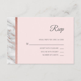 Classy Marble Ro Gold Foil OSA Menu Bröllop Kort