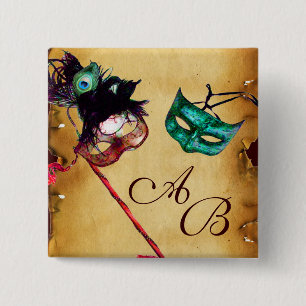 CLASSY MARDI GRAS MASQUERADE PARTY MONOGRAM KNAPP