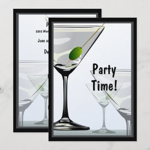 Classy Martini Cocktails Party-inbjudan Inbjudningar