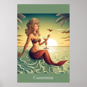 Classy Martini Sjöjungfru Thunder_Cove Poster