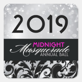 Classy Masquerade Sticker Fyrkantigt Klistermärke